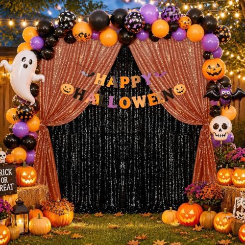 Sequin Backdrop Curtains,1 Panels 5FTx8FT Curtain Backdrop for Party - Image 2