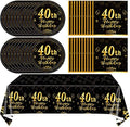 41Pcs Birthday Party Supplies Vintage 40th Birthday Decorations Back in 1984 40th Theme Birthday Party Decorations Tableware Includes Paper Plate Napkin Tablecloth for Men Service 20 Guests by Juhap