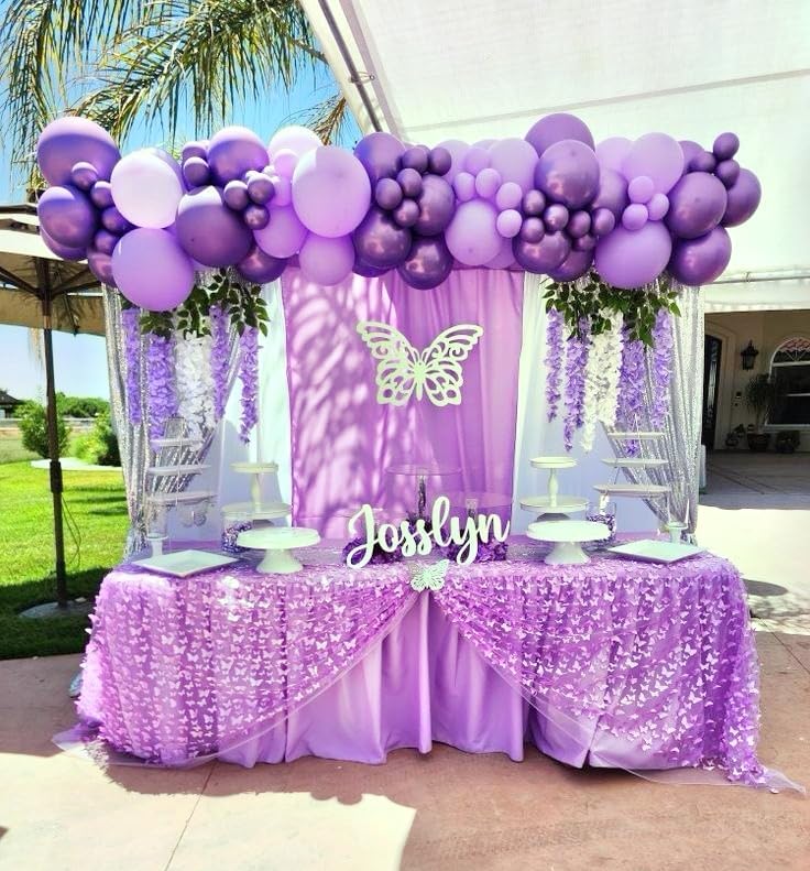 AIOZX Purple Latex Balloon Set - 50 Pcs 12 Inches Dark Purple Balloons Metallic Purple Balloons for Birthday Wedding Baby Shower Party Decoration - Image 5