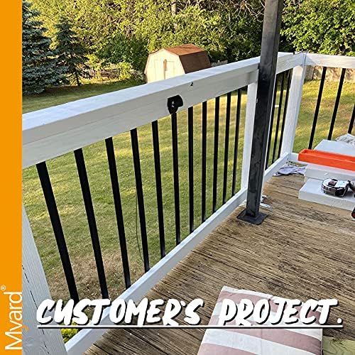 Myard 32-1/4'' Traditional Rectangular Iron Deck Balusters, Matte Black - Image 5