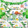 206Pcs cocomigo Dinosaur Birthday Decorations Tableware Set, 25 Serves by cocomigoPartyHome
