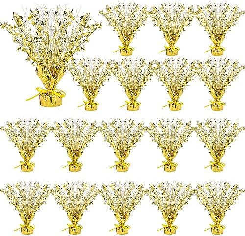 Crowye 18 Pcs Gold Foil Spray Centerpiece Table Decoration for Party by Crowye
