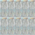Tinsel Foil Fringe Curtains Wavy Backdrop for Parties Sparkle Metallic Wavy Foil Fringe Backdrop Curtain for Party Decorations Photo Booth Props for Birthday Graduation Wedding by BOMSI