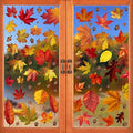 CCINEE 216pcs Maple Window Clings 6 Sheets Fall Leaves Assorted Maple Oak Leaves Acorns Window Stickers for Autumn Thanksgiving Halloween Seasonal Holiday Glass Window Decorations by CCINEE