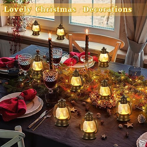 Ferraycle 48 Pcs Mini Lanterns Bulk 4 Inch Black Lamp Table Centerpieces - Image 3