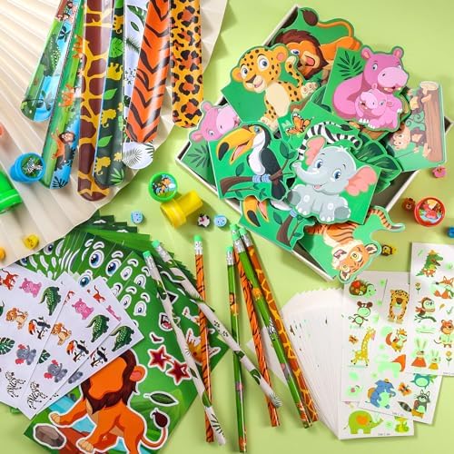 BenLouis 240Pcs Jungle Safari Stationery Set Party Favors for Kids - Image 4