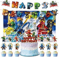 27Pack Ninja-go Birthday Party Supplies Pack Includes，Banner，Cake Topper，Blackdrop for party supplies (Green01) by ShrooFit