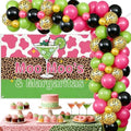 TWO WILD Moo Moos And Margaritas Party Decorations Moo Moos And Margaritas Decorations Cow Print Backdrop With Balloon Garland Kit For Bachelorette Birthday Bridal Shower Party Photo Booth Props by TWO+WILD