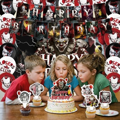 42Pack clowns Birthday Party Supplies Pack Includes，Banner，Cake Topper，Blackdrop,Balloons for Circus party supplies (Green03) - Image 5