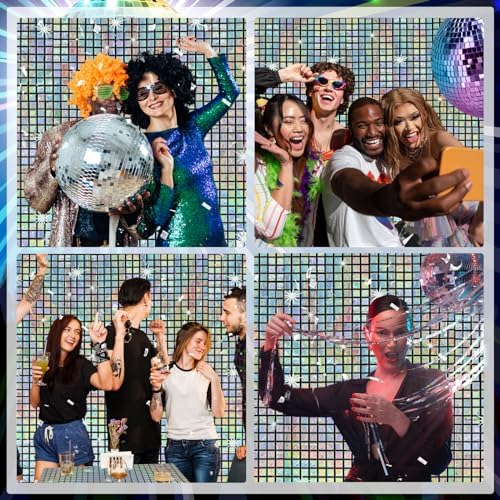 3 Pack Disco Backdrop 70s 80s Party Decorations 3.3x6.6ft - Image 2