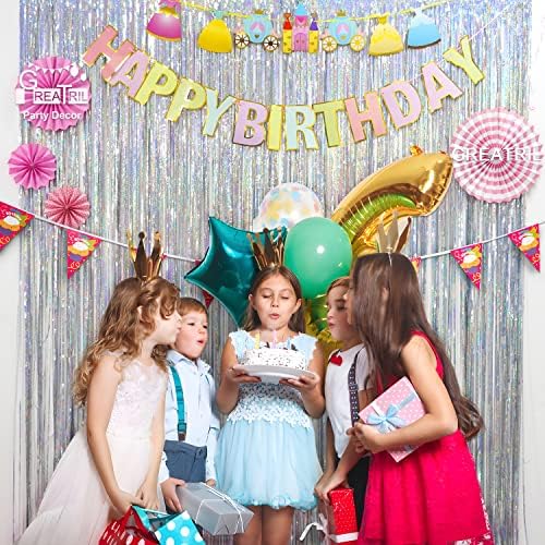 Silver Foil Fringe Tinsel Backdrop - 3.2ft x 8.2ft Pack of 2 - Image 5