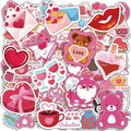 OHOME Valentines Stickers - 100 PCS Heart Stickers for Kids Classroom School - Valentines Day Crafts Gifts Treats Decor Cards Scrapbooking Decorations Supplies - Valentine's Party Favors by OHOME