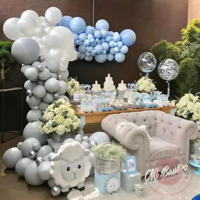 Voircoloria 130pcs Gray Balloons Garland Arch Kit, 18 12 10 5 Inch - Image 6