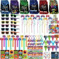 PLOUGVI 320PCS Video Game Party Favors for Kids-Including Goodie Bags, Glasses, Straws, Bubble Wands, Stickers, Cake Toppers, Tattoos & More-Perfect for Theme Party Decorations & Piñata Fillers by Unknown