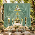 10 ft x 20 ft Sage Green Backdrop Curtains for Parties, Wrinkle Free Sage Green Photography Backdrop Drapes for Wedding Boys Birthday Baby Shower Bridal Shower Party by Outpain