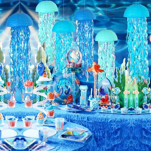 6-Pack Jellyfish Paper Lanterns, Under the Sea Party Decorations - Image 5