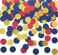 Gold Blue and Red Confetti Table Decoration for 4th July Graduation Birthday Theme Party,1.2 inch in Diameter,200 Counts by MOWO