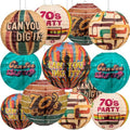Panelee 12 Pcs 70's Retro Paper Lanterns Party Decorations 8 Inch Hanging Round Paper Party Decorations for Holiday Indoor Outdoor Supplies by Panelee