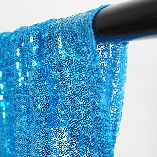 Poise3EHome Turquoise Sequin Backdrop Curtains,4 Panels 2FTx8FT Glitter Background for Party Birthday Party Baby Shower Wedding Christmas Thanksgiving Halloween Holiday Festival Decor - Image 4