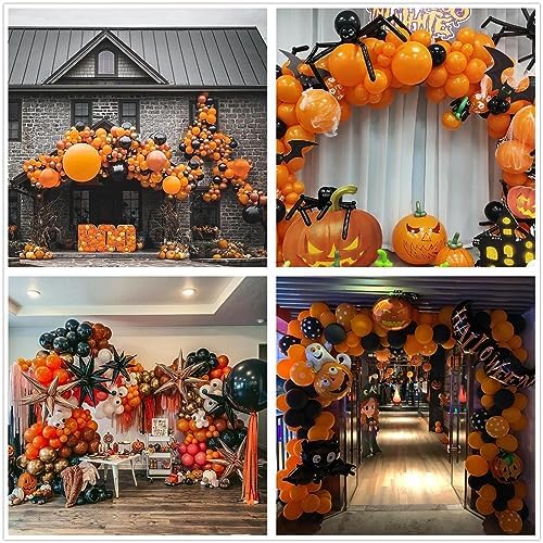 412pcs Orange Balloons 18 12 10 5 Inch Orange Balloon Garland Arch Kit Different Sizes Matte Latex Balloons for Baby Shower Christmas Birthday Festival Happy Fall-Themed Parties Party Decoration - Image 5