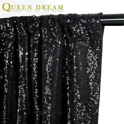 Black Backdrop for Graduation Decorations: 2ftx8ft Black Sequin Halloween - Image 3