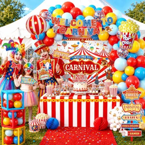 Carnival Theme Party Decorations, All-in-One Circus Party Decorations - Image 3