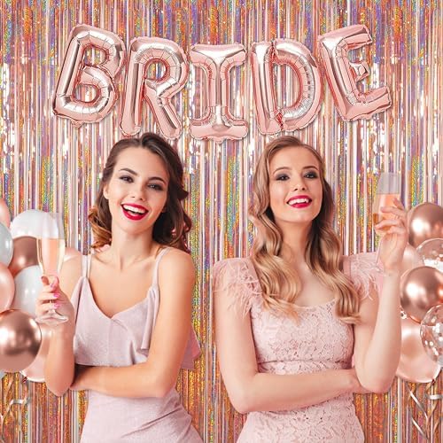 Rose Gold Fringe Curtain Backdrop 3 Pack, 3.2 x 8.2 FT Decorations - Image 6