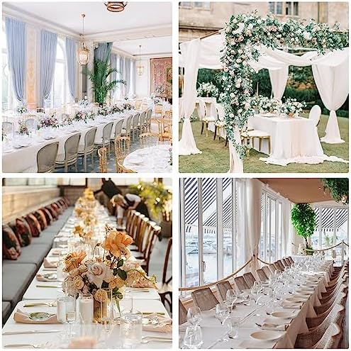 3 Pack Rectangle White Table Cloth Bulk Washable Polyester Table Cover for Wedding Dining Table Buffet Parties Banquet Decoration（60x102Inch, White） - Image 6