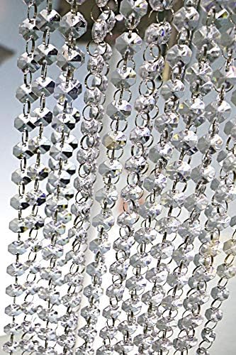 Crystal Acrylic Gems Bead Garland Strands, KinHom 16 Feet Hanging Clear 14mm Daimond Beads Chain Garlands for Manzanita Tree Centerpiece, Chandelier Bead Lamp Chain, Christmas/Wedding Party Decoration - Image 2