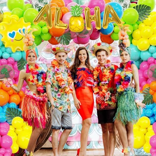 Amandir 160Pcs Hawaiian Tropical Beach Luau Balloon Garland Arch Kit - Image 7