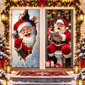 Christmas Door Cover Decorations Banner for Front Door Reindeer and Santa by Unknown