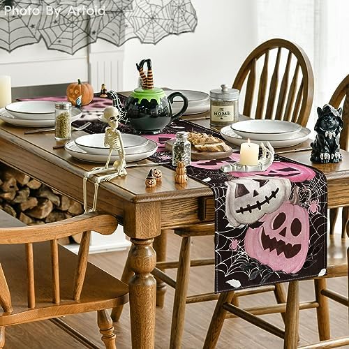 Artoid Mode 210 GSM Halloween Table Runner Home Party Decor 13x72 Inch - Image 4