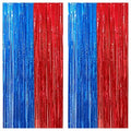 KatchOn Xtralarge Streamers, Red and Blue - 8x3.2 Feet, Fringe Curtain by KatchOn