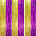 Voircoloria Purple Gold Foil Fringe Backdrop Curtains,3.3x8.2ft, 3 Pack by Voircoloria
