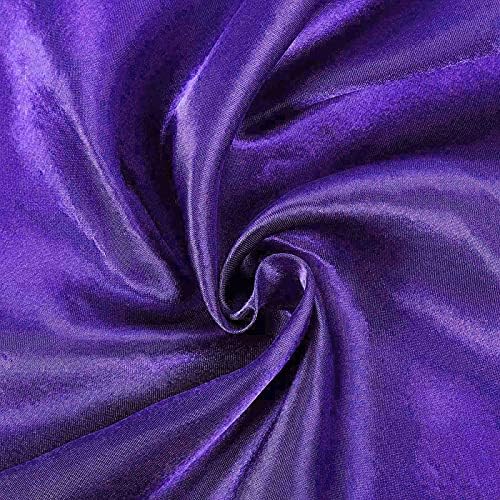 Balsa Circle 10 pcs 72x72 inch Purple Square Tablecloth Satin Fabric Overlays Linens | Table Cloths Cover for Wedding Party Banquet Reception Events Decoration Kitchen Dining Events Kitchen Dining - Image 7