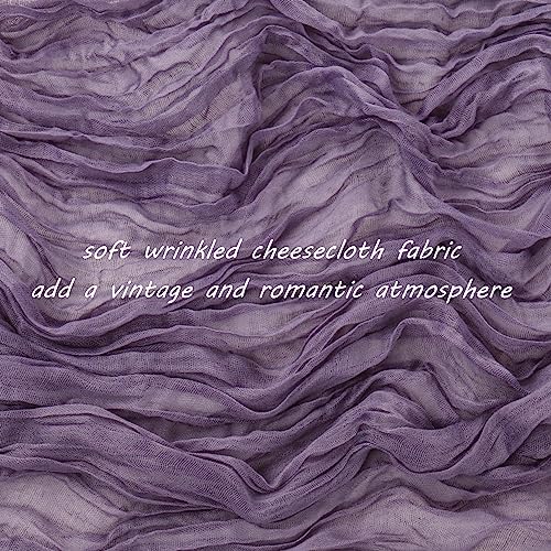 35x120 Inch Grape Cheesecloth Table Runner Wedding Birthday Party Decor - Image 3