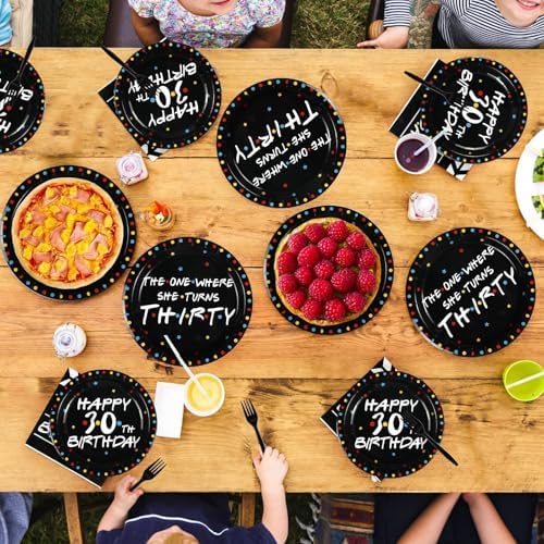Grencian 96 Pcs iFriends Themed 30th Birthday Party Decorations, Serves 24 - Image 7