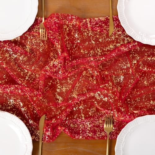 Gold Gauze Table Runner Glitter Fall Wedding Birthday Party Table Decor - Image 4