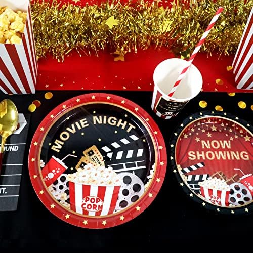 Recheel Movie Night Supplies Plates Set, Movie Themed Party Decorations - Image 4