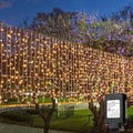 Solhice LED Curtain Lights Outside 40ft x 3ft for Backyard, 600 LED Plug in Hanging Fence String Lights Outdoor Waterproof for Backdrop Backyard Patio Deck Décor (Not Connectable) by Solhice