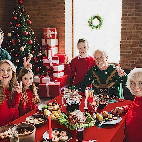 16 Pack Red Plastic Tablecloth for Rectangle Tables, Premium Decorative Red Disposable Table Cloths for Parties, Rectangle Party Table Cover for Birthday, Wedding, Christmas, Anniversary, 54 x 108Inch - Image 7