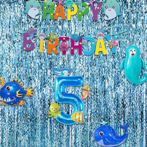 Wavy Blue Streamers Party Backdrop - 3.2ft X 6.5ft - 2 Packs - Image 4