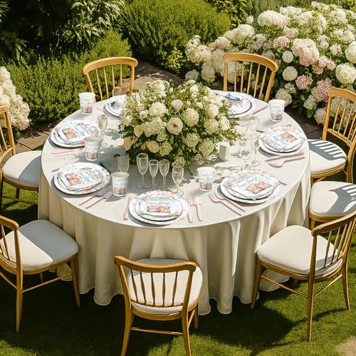 Yungyan 252 Pcs Next Chapter Love Bridal Shower Party Tableware Set Included Plates Napkins Cups Forks Knives Cutlery for Party Decorations Supplies 36 Guests - Image 4