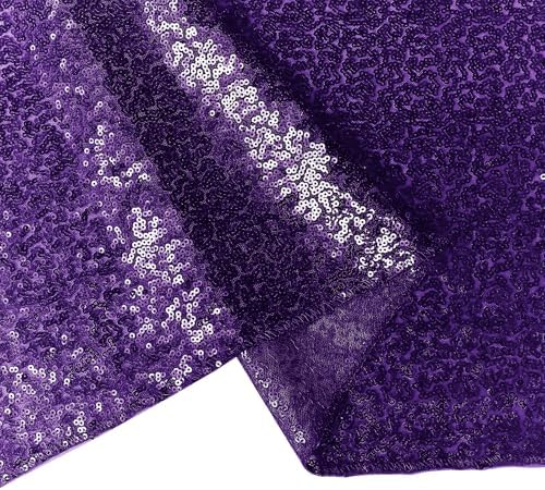 10 Packs 12 x 72 inches Sequin Table Runner, Purple Glitter Table Runner for Birthday Party Supplies Wedding Engagement Baby Shower Holiday Celebration Event Decorations - Image 4