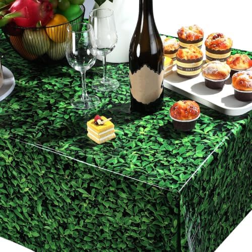 Tatuo 12 Pcs 9 x 4.5 Ft Green Leaves Photography Backdrop Grass Tablecloth - Image 6