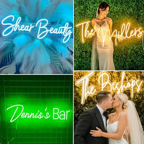CIONAOR Custom Neon Sign, Custom LED Neon Sign Customizable for Wedding Bar Salon Beauty Business Light Up Name Sign, Personalized Neon Light Suitable for Events Birthday Gifts Decorations - Image 6