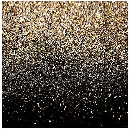 Black and Gold Backdrop Gold Spots Backdrop Vinyl Photography Backdrop Vintage Background for Family Birthday Party Newborn Studio Props 11547(8x8FT) by SJOLOON