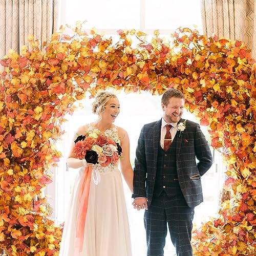 FACINOC Roses Artificial Flowers Fall Orange Black Bouquet Combo for Autumn - Image 4