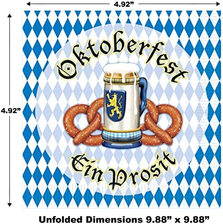 Beistle Oktoberfest Beverage Napkins Bavarian Party Tableware 16 Pack - Image 2