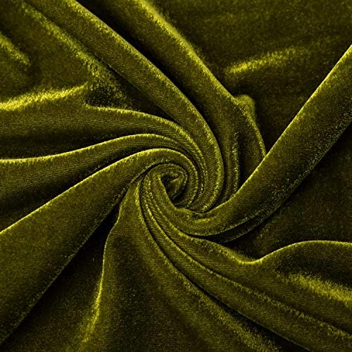GLORY SEASON Velvet Tablecloth Luxurious Solid Rectangle Table Cloth,Oblong Retro Farmhouse Ruffle Tablecloths Washable Table Cover for Party Olive Green,52x70 Inches - Image 6